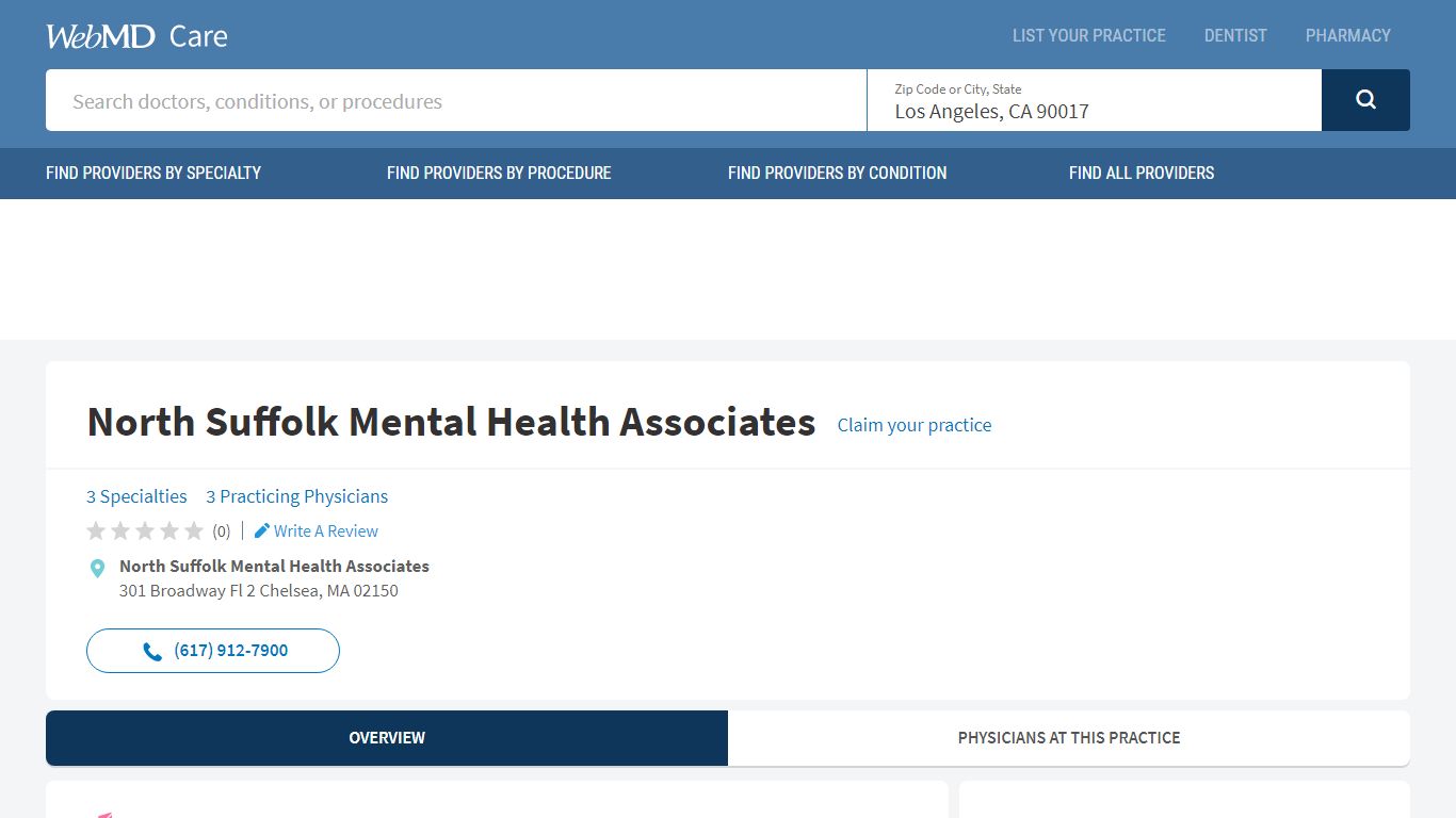 North Suffolk Mental Health Associates in Chelsea, MA - WebMD